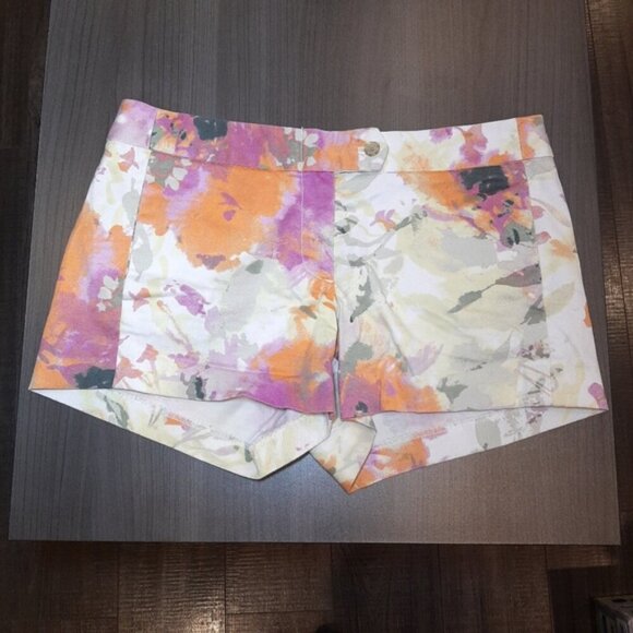 J CREW City Fit Stretch Chino Abstract Floral Watercolor Cotton Mini Size 6 - Picture 12 of 12